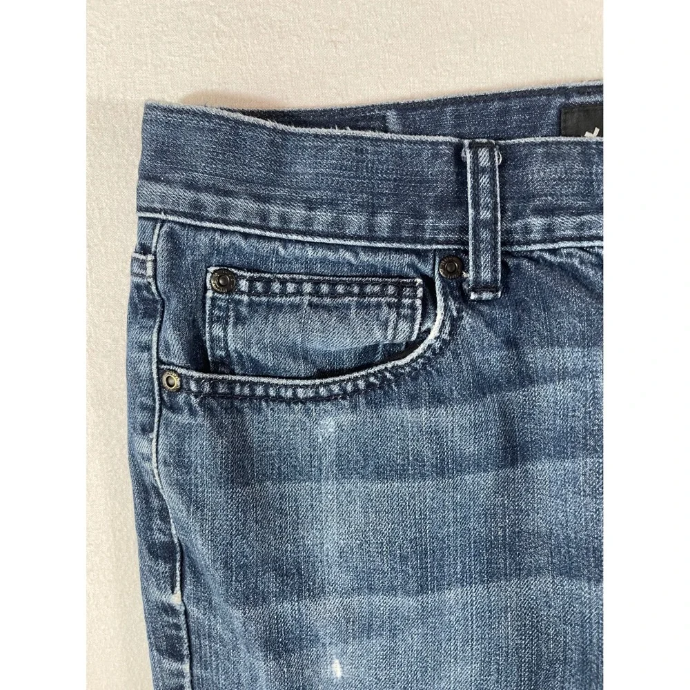 Rude XXX Mens Slim Straight Leg Jeans Medium Wash Blue Denim 32x32